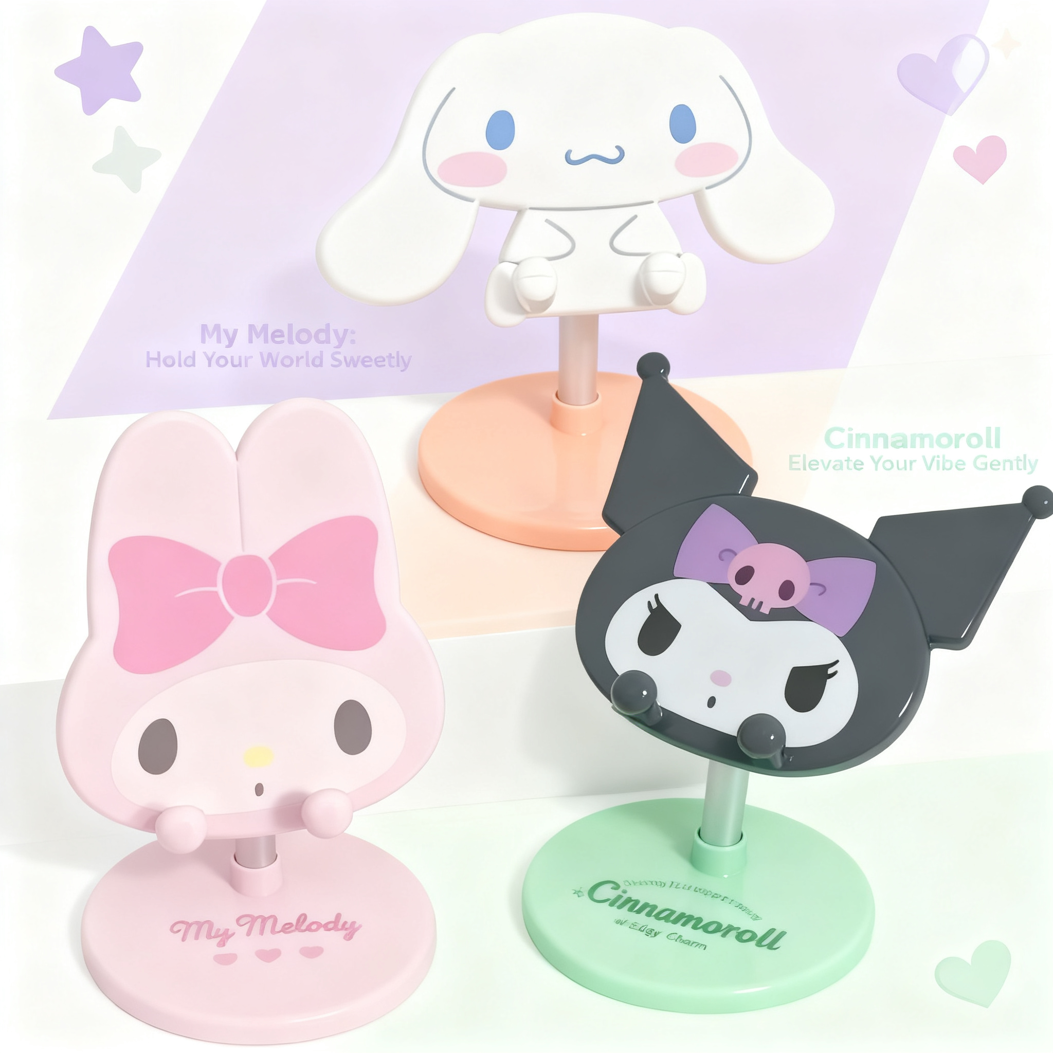 Fire Tablet Accessories - Sanrio Foldable Phone Stand Melody Kuromi