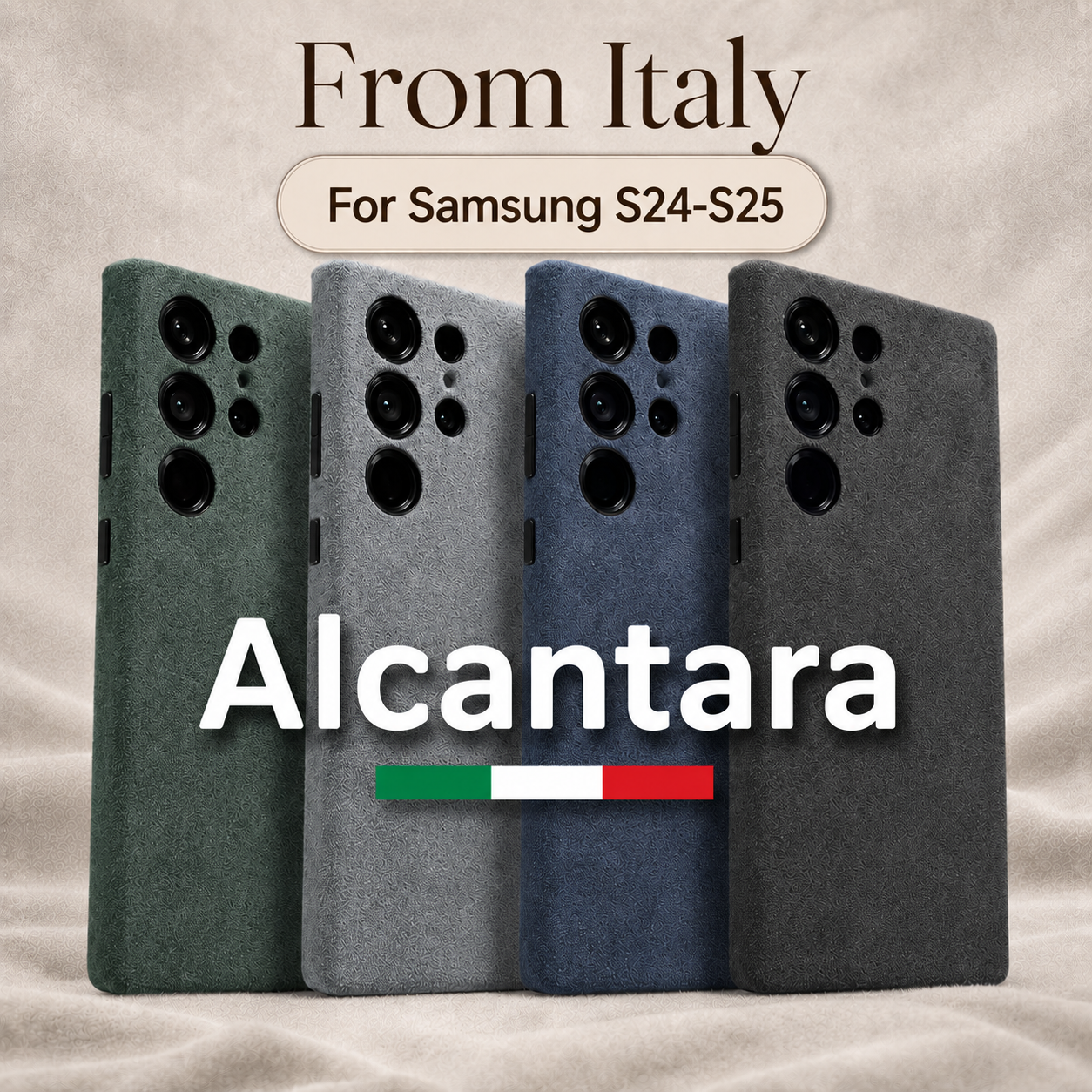Magnetic Case Smart - 100% Real Italian Imported for Alcantara