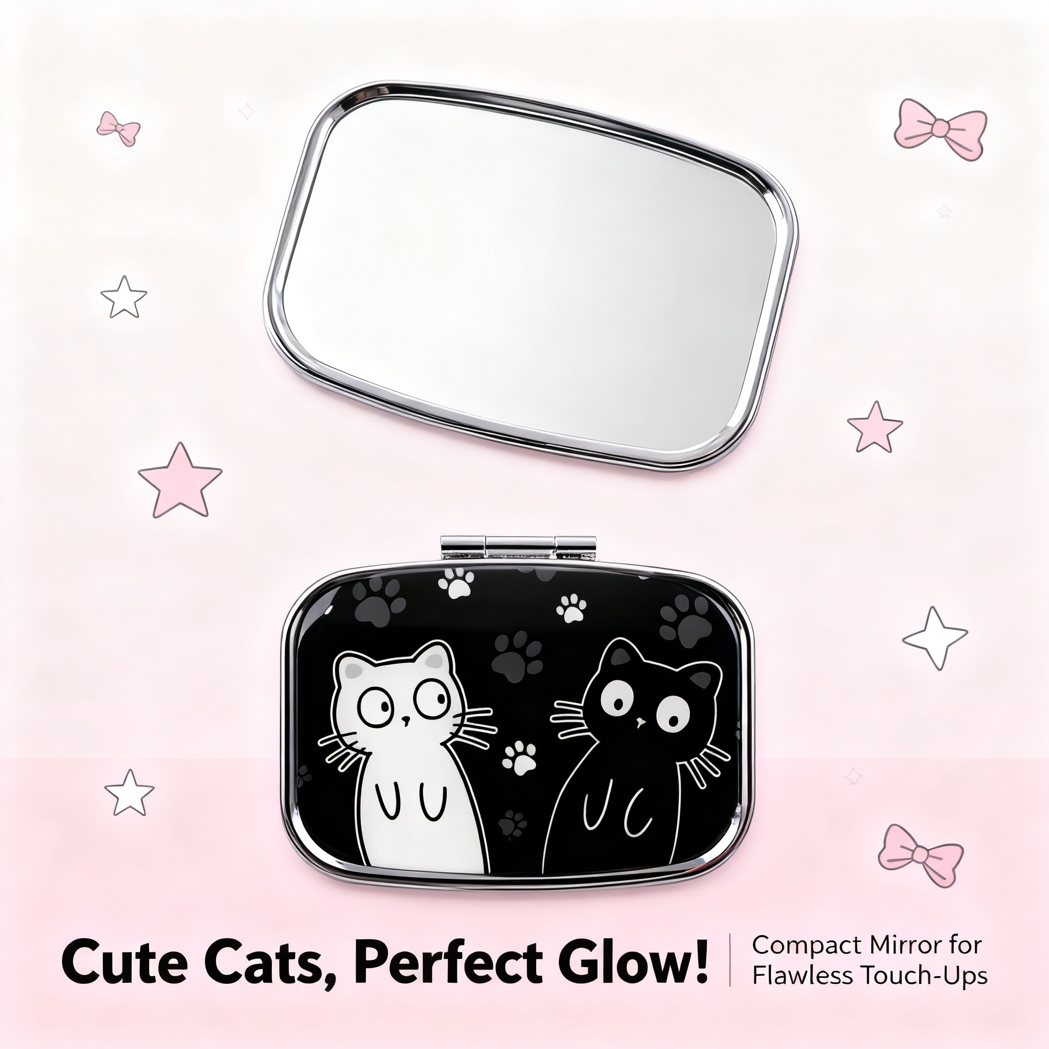 Tablet Accessory - Cartoon Black And White Cat Travel