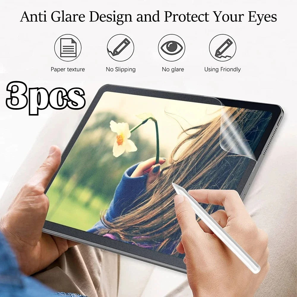 3Pcs Like Paper Feel Screen Pr - огляд і ціна Lenovo Tablet M11 Accessories