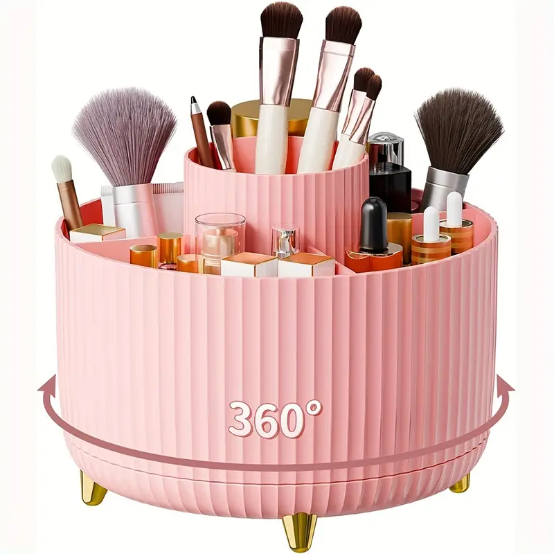 360° Rotating Makeup Tool Stor - огляд і ціна Case With Pencil Holder