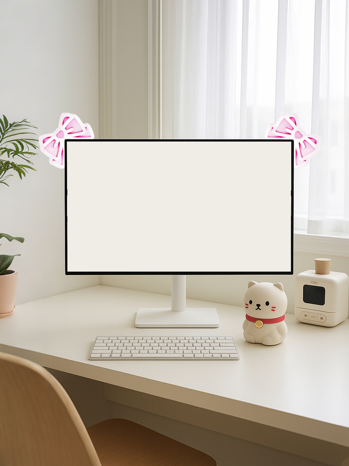 Kawaii Bow Monitor Decor Pink  - огляд і ціна Tablet Lap Desk